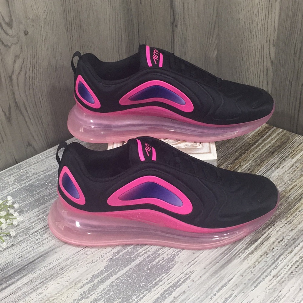 Nike Air Max 720 black/black-pink blast Men’s Shoe - Picture 6 of 8